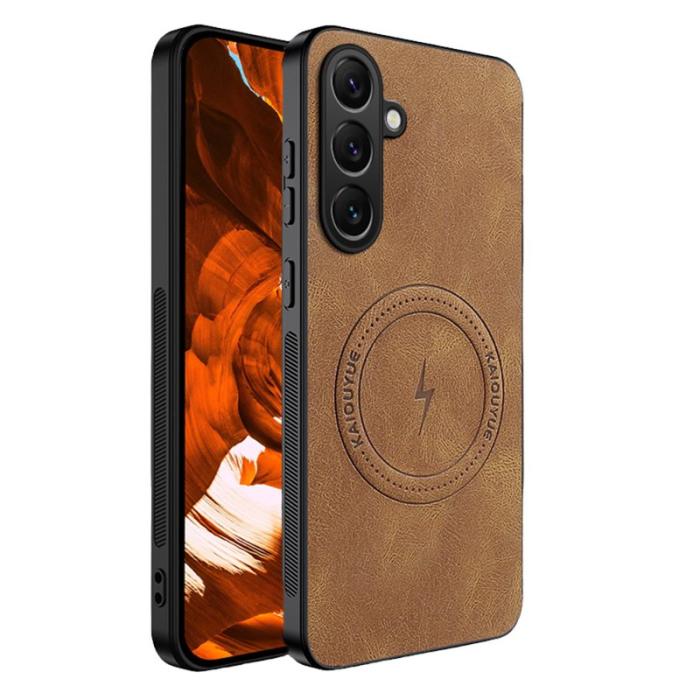 OEM - Mobilskal för Samsung Galaxy S26 Plus Magnetiskt PU + TPU - Brun