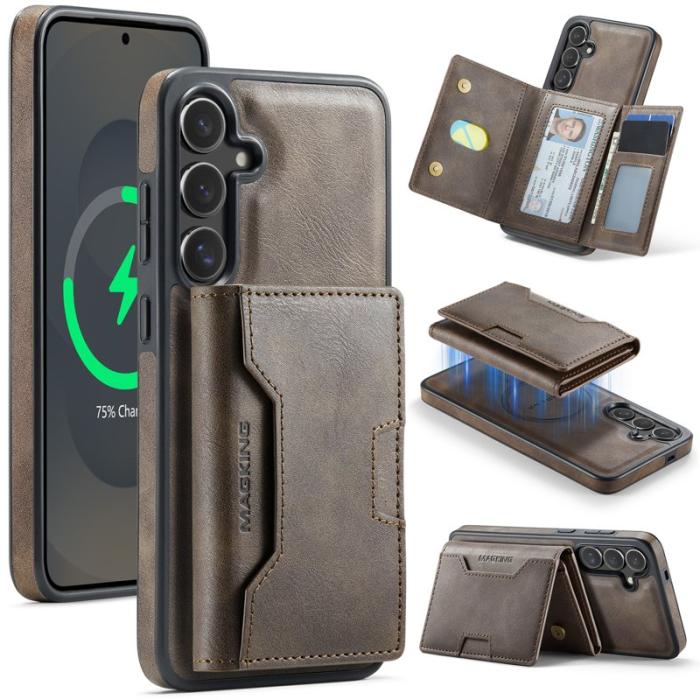 MAGKING - MAGKING Mobilskal för Samsung Galaxy S26 Plus Magnetiskt PU + TPU - Kaffe