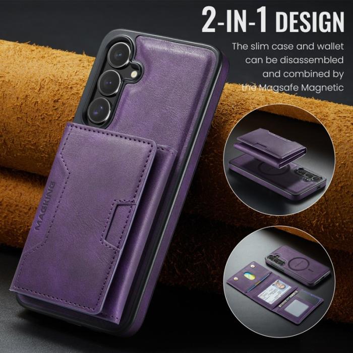 MAGKING - MAGKING Mobilskal för Samsung Galaxy S26 Plus Magnetiskt PU + TPU - Lila