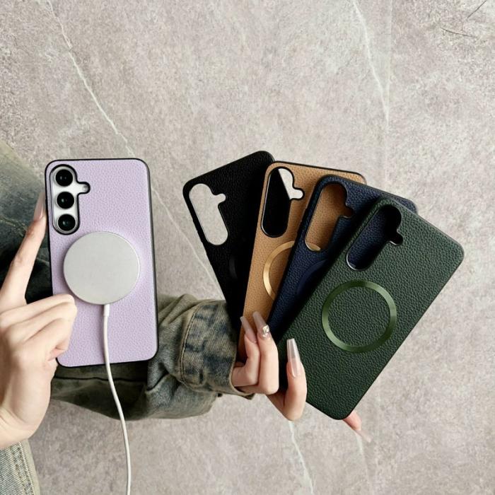 OEM - Mobilskal för Samsung Galaxy S26 Plus Magnetiskt PU + TPU - Svart