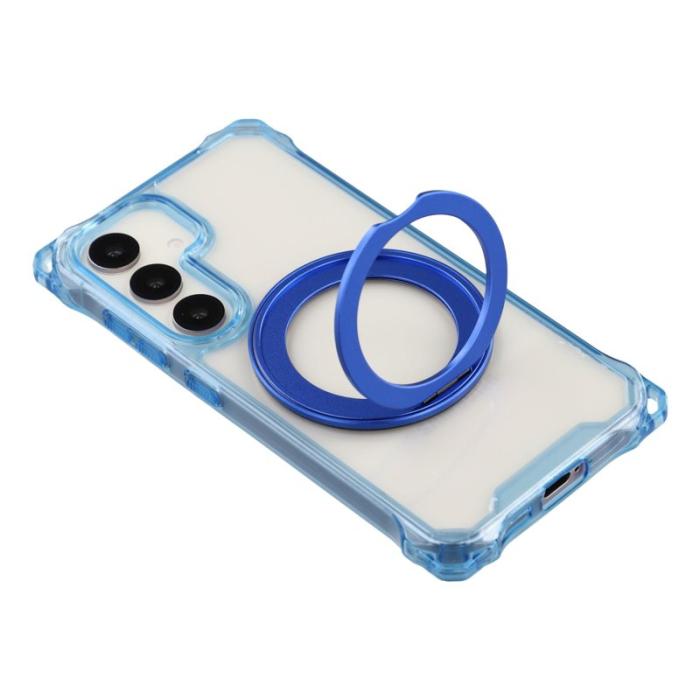 OEM - Mobilskal för Samsung Galaxy S26 Plus Magnetiskt Ring Kickstand TPU + PC - Blå