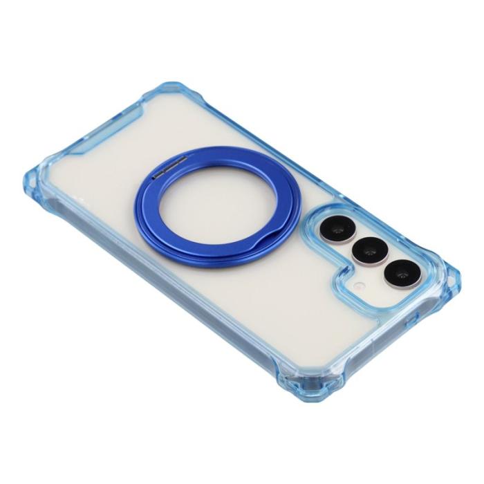OEM - Mobilskal för Samsung Galaxy S26 Plus Magnetiskt Ring Kickstand TPU + PC - Blå