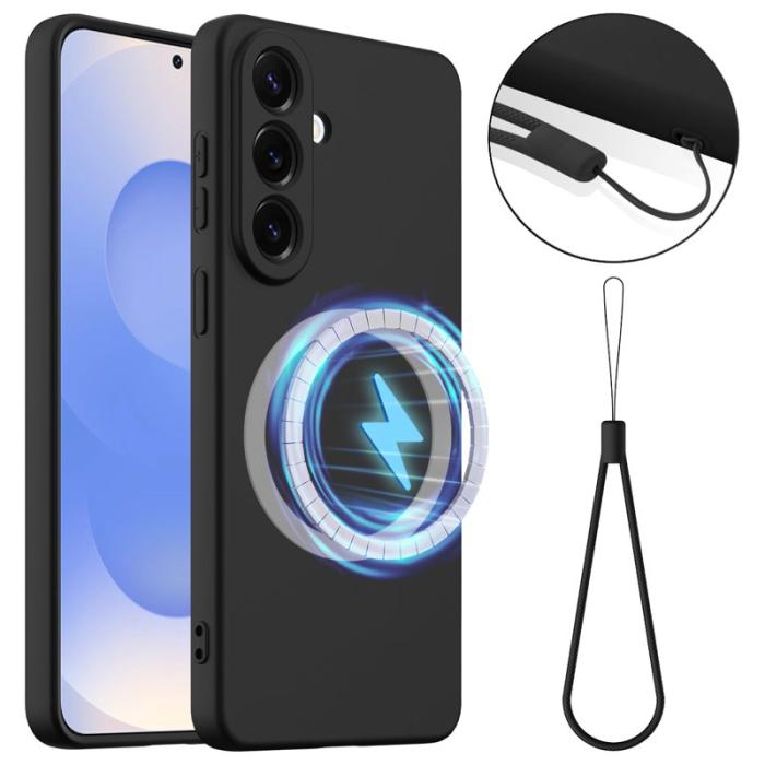 OEM - Mobilskal för Samsung Galaxy S26 Plus Magnetiskt Silikon - Svart