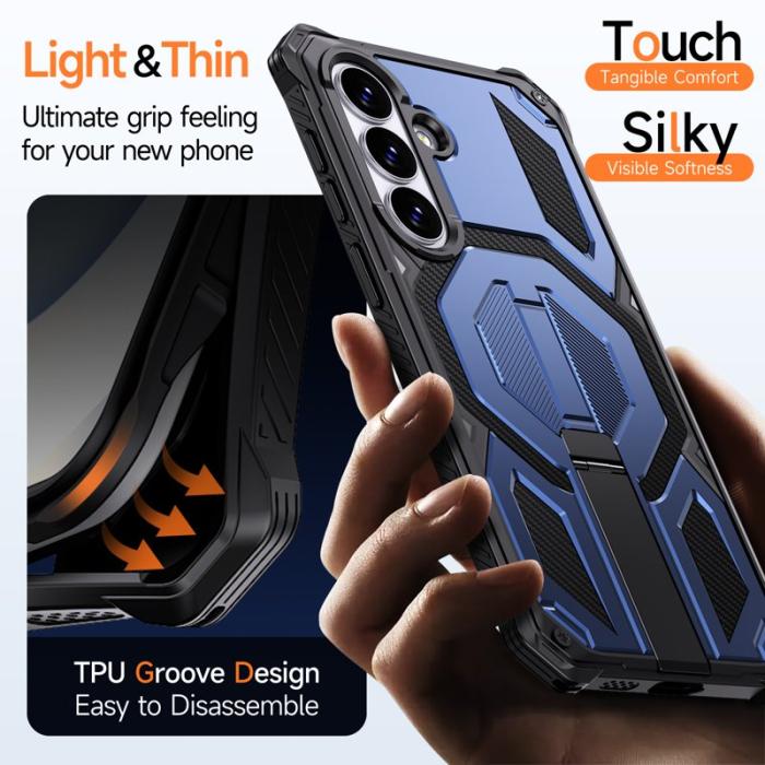 OEM - Mobilskal för Samsung Galaxy S26 Plus Magnetiskt TPU + PC Kickstand - Blå