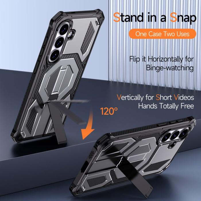OEM - Mobilskal för Samsung Galaxy S26 Plus Magnetiskt TPU + PC Kickstand - Grå