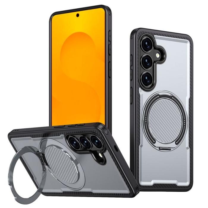 OEM - Mobilskal för Samsung Galaxy S26 Plus Magnetiskt TPU + PC Kickstand - Grå