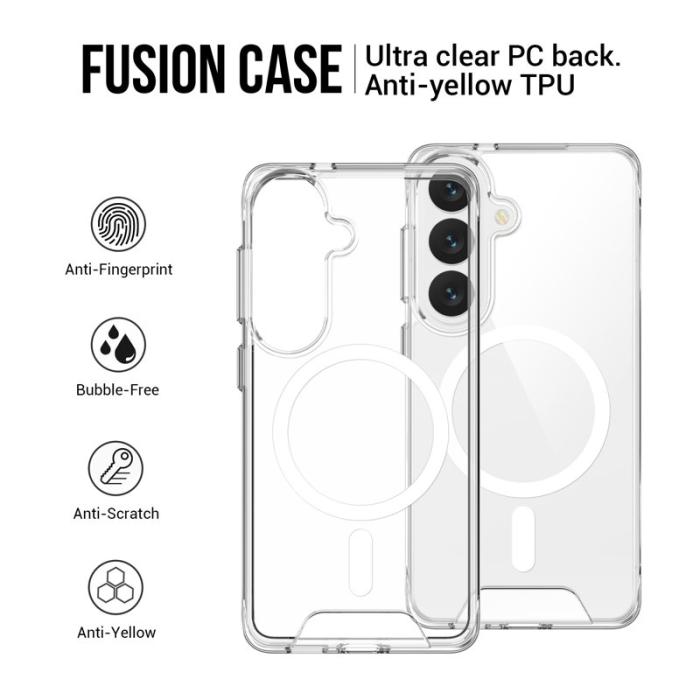 OEM - Mobilskal för Samsung Galaxy S26 Plus Magnetiskt TPU + PC - Transparent