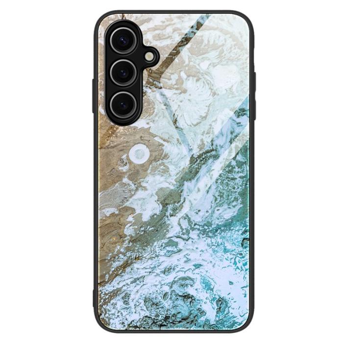 OEM - Mobilskal för Samsung Galaxy S26 Plus Marmor mönster Tempererat glas + - Grå