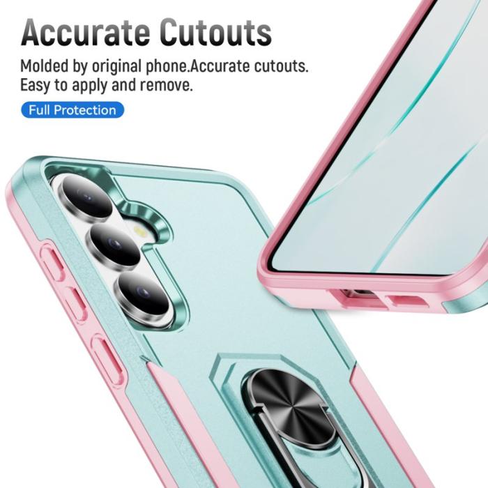 OEM - Mobilskal för Samsung Galaxy S26 Plus Militärklass Ring Kickstand PC + TPU Grön