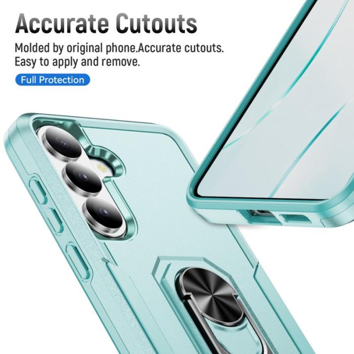 OEM - Mobilskal för Samsung Galaxy S26 Plus Militärklass Ring Kickstand PC + TPU Grön