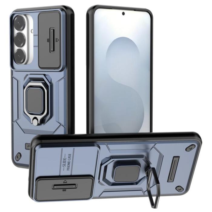 OEM - Mobilskal för Samsung Galaxy S26 Plus PC + TPU Kickstand - Blå