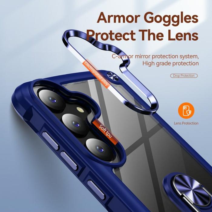 OEM - Mobilskal för Samsung Galaxy S26 Plus PC + TPU Kickstand - Blå