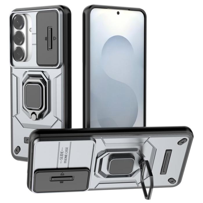 OEM - Mobilskal för Samsung Galaxy S26 Plus PC + TPU Kickstand - Grå