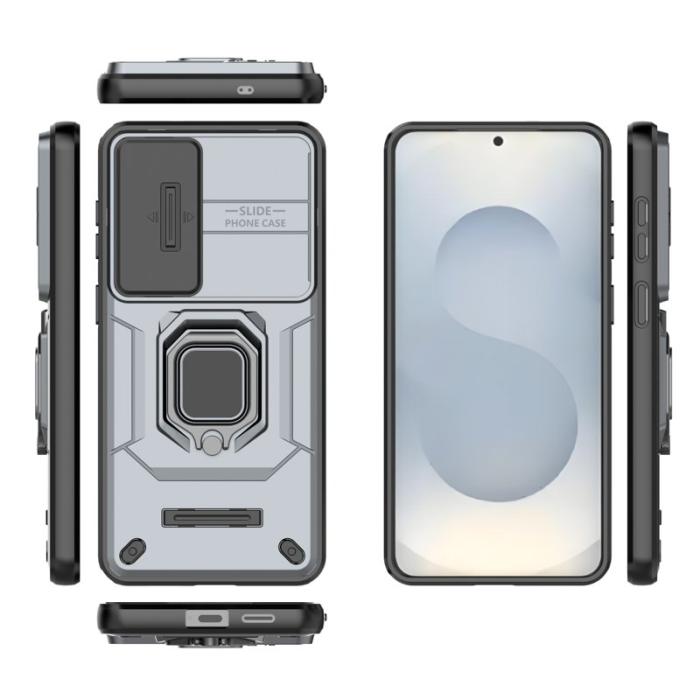 OEM - Mobilskal för Samsung Galaxy S26 Plus PC + TPU Kickstand - Grå