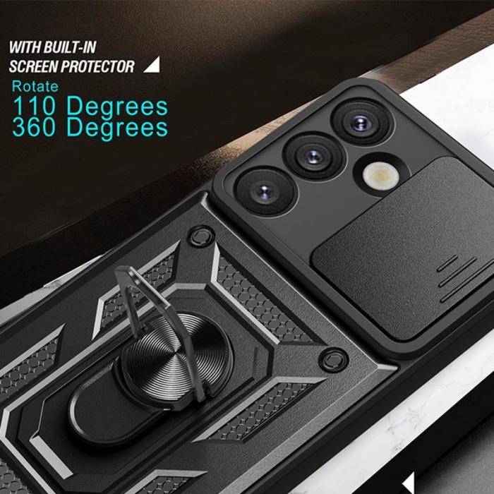 OEM - Mobilskal för Samsung Galaxy S26 Plus PC + TPU Kickstand - Röd