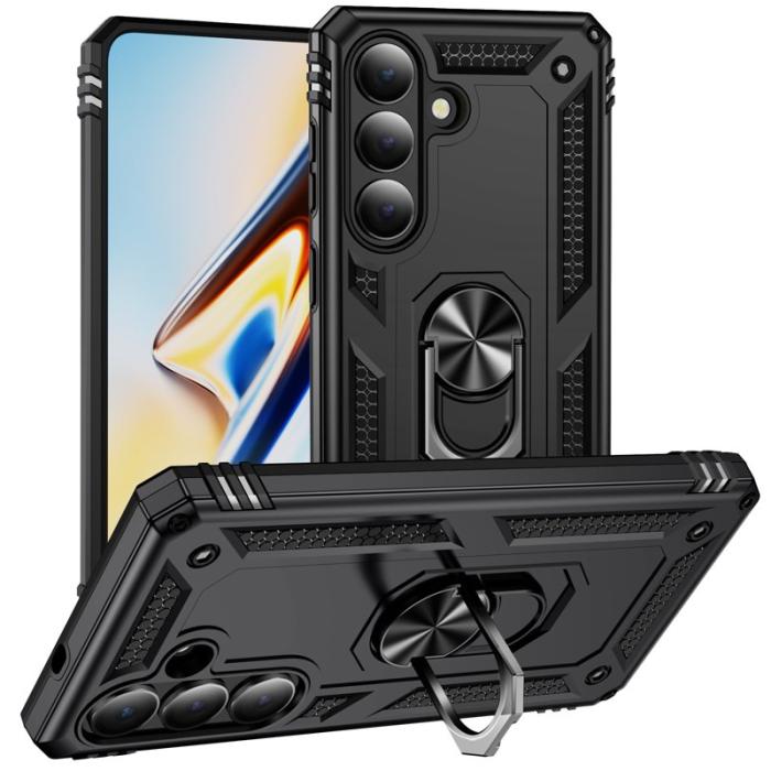 OEM - Mobilskal för Samsung Galaxy S26 Plus PC + TPU med Kickstand - Svart