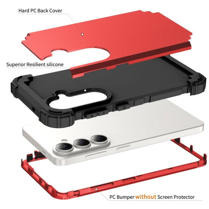 OEM - Mobilskal för Samsung Galaxy S26 Plus Stötbeständig PC + TPU - Röd