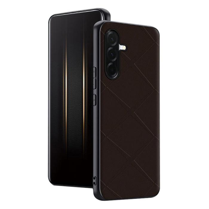 OEM - Mobilskal för Samsung Galaxy S26 TPU + Konstläder - Brun