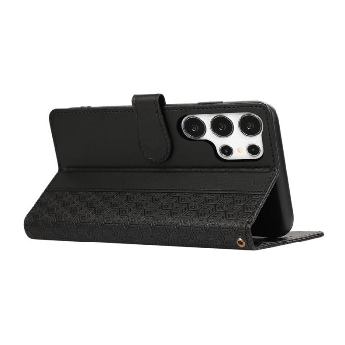 OEM - Mobilskal för Samsung Galaxy S26 Ultra Konstläder med handledsrem - Svart