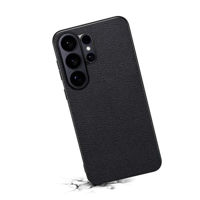 OEM - Mobilskal för Samsung Galaxy S26 Ultra Konstläder + PC + TPU - Svart