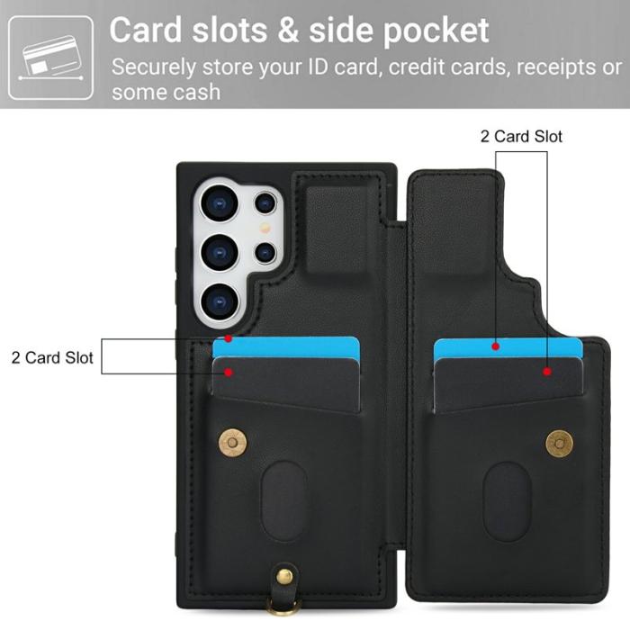 OEM - Mobilskal för Samsung Galaxy S26 Ultra Konstläder - Svart