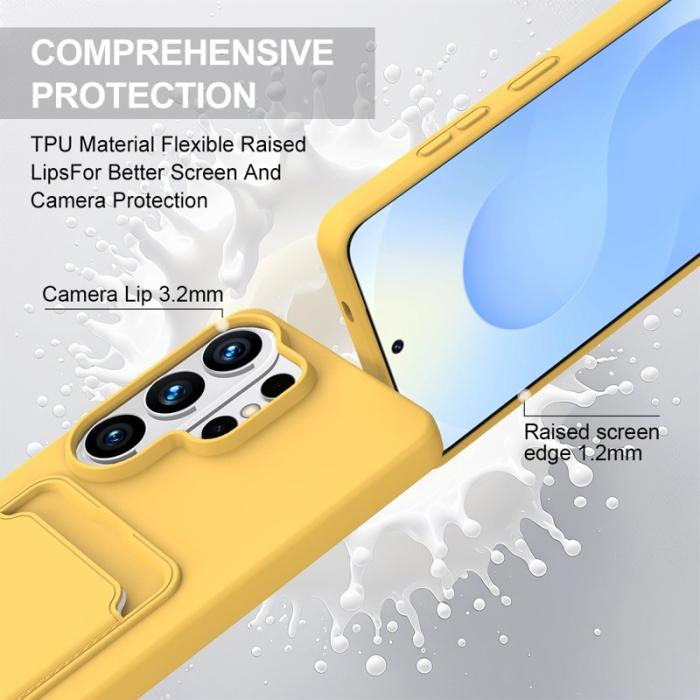 OEM - Mobilskal för Samsung Galaxy S26 Ultra Flytande silikon med kortfack - Gul