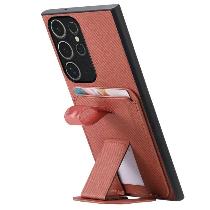 OEM - Mobilskal för Samsung Galaxy S26 Ultra Kickstand Card Slot TPU - Brun