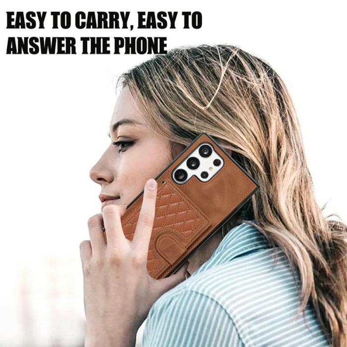 OEM - Mobilskal för Samsung Galaxy S26 Ultra Kickstand Card Slot TPU - Brun