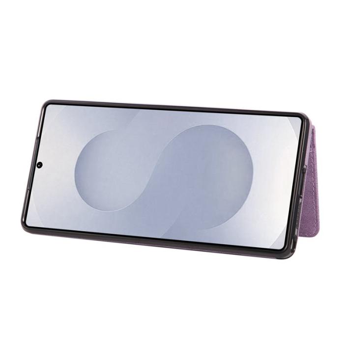 OEM - Mobilskal för Samsung Galaxy S26 Ultra Kickstand Kortfack Konstläder + TPU Lila