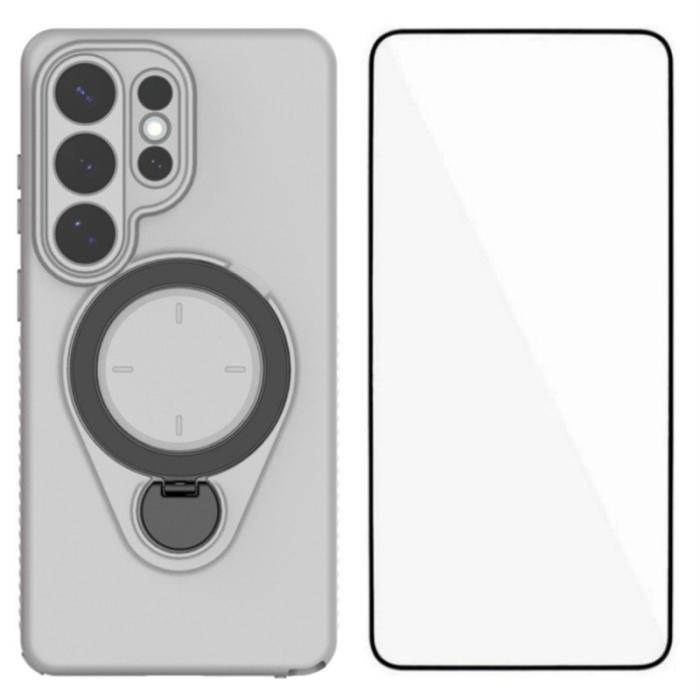 OEM - Mobilskal för Samsung Galaxy S26 Ultra Kickstand PC + TPU - Grå