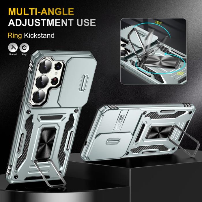 OEM - Mobilskal för Samsung Galaxy S26 Ultra Kickstand PC + TPU - Grå