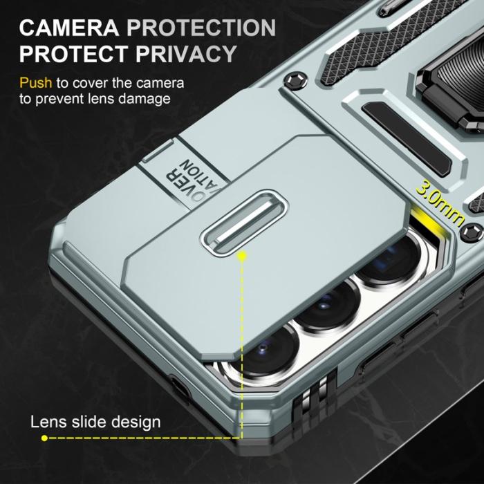 OEM - Mobilskal för Samsung Galaxy S26 Ultra Kickstand PC + TPU - Grå