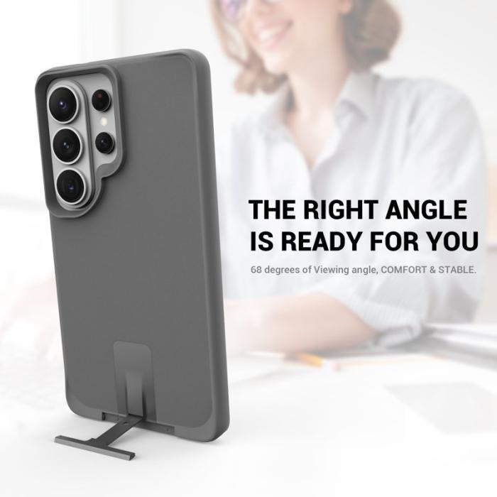 OEM - Mobilskal för Samsung Galaxy S26 Ultra Kickstand PC + TPU - Grå