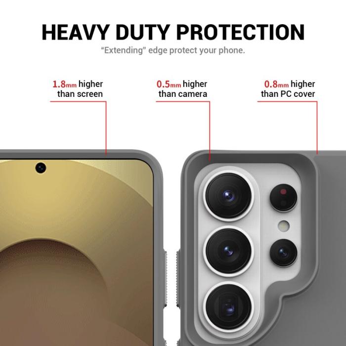 OEM - Mobilskal för Samsung Galaxy S26 Ultra Kickstand PC + TPU - Grå