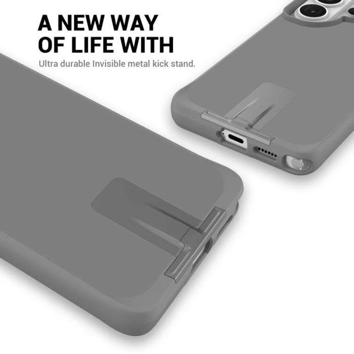 OEM - Mobilskal för Samsung Galaxy S26 Ultra Kickstand PC + TPU - Grå