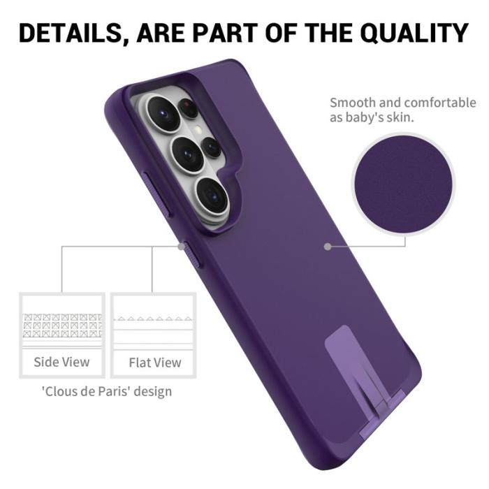 OEM - Mobilskal för Samsung Galaxy S26 Ultra Kickstand PC + TPU - Lila