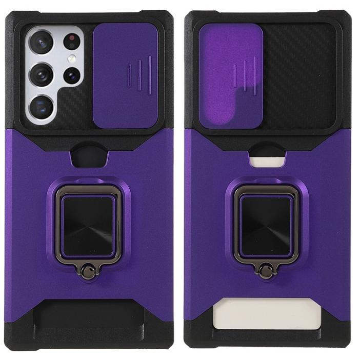 OEM - Mobilskal för Samsung Galaxy S26 Ultra Kickstand PC + TPU - Lila