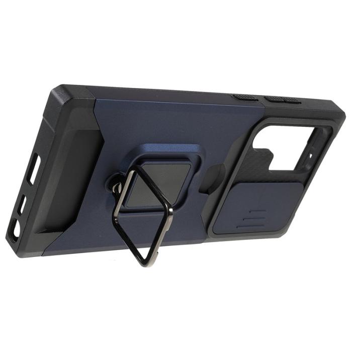 OEM - Mobilskal för Samsung Galaxy S26 Ultra Kickstand PC + TPU - Marinblå