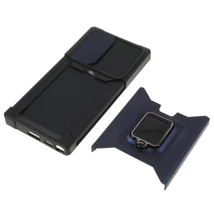 OEM - Mobilskal för Samsung Galaxy S26 Ultra Kickstand PC + TPU - Marinblå