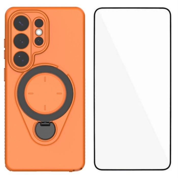 OEM - Mobilskal för Samsung Galaxy S26 Ultra Kickstand PC + TPU - Orange