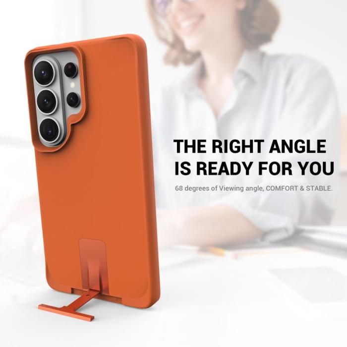 OEM - Mobilskal för Samsung Galaxy S26 Ultra Kickstand PC + TPU - Orange
