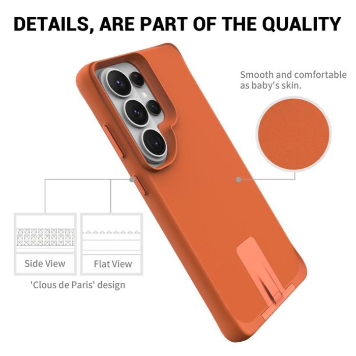 OEM - Mobilskal för Samsung Galaxy S26 Ultra Kickstand PC + TPU - Orange