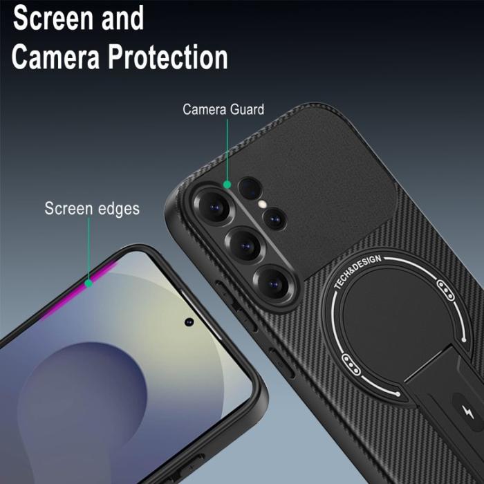 OEM - Mobilskal för Samsung Galaxy S26 Ultra Kickstand PC + TPU - Röd