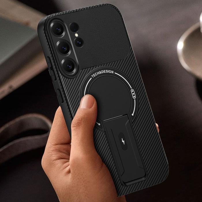 OEM - Mobilskal för Samsung Galaxy S26 Ultra Kickstand PC + TPU - Röd