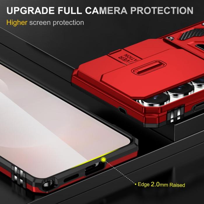 OEM - Mobilskal för Samsung Galaxy S26 Ultra Kickstand PC + TPU - Röd