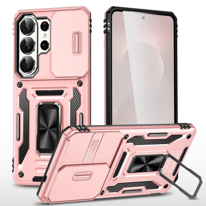 OEM - Mobilskal för Samsung Galaxy S26 Ultra Kickstand PC + TPU - Roséguld