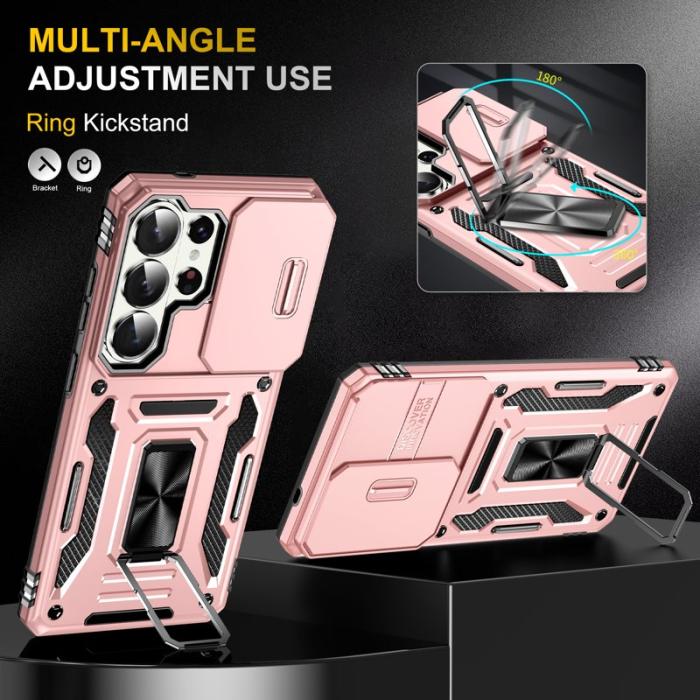 OEM - Mobilskal för Samsung Galaxy S26 Ultra Kickstand PC + TPU - Roséguld