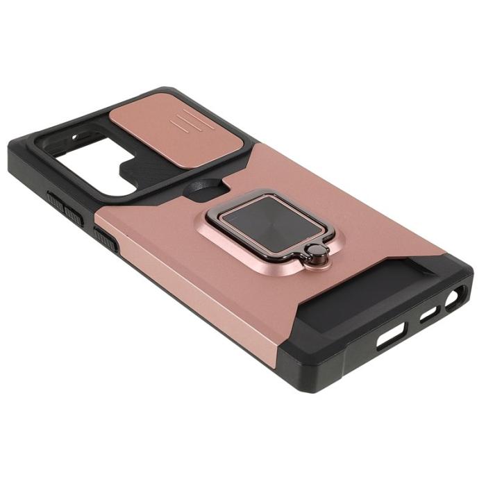 OEM - Mobilskal för Samsung Galaxy S26 Ultra Kickstand PC + TPU - Roséguld