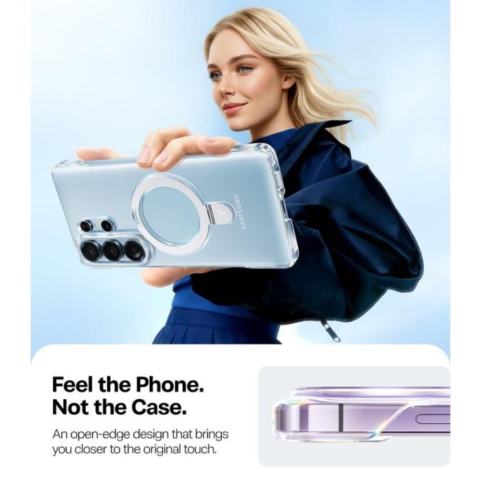 Torras - Torras Mobilskal för Samsung Galaxy S26 Ultra Kickstand PC + TPU - Svart