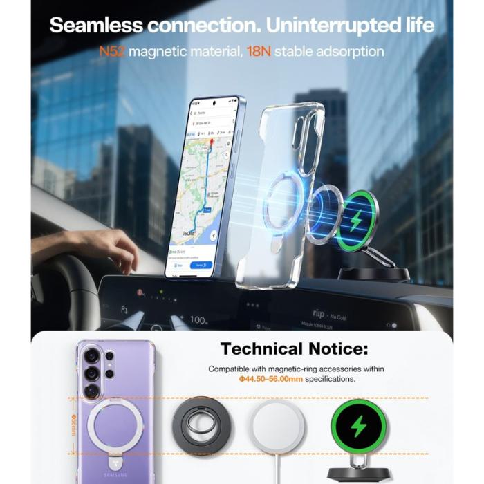 Torras - Torras Mobilskal för Samsung Galaxy S26 Ultra Kickstand PC + TPU - Svart